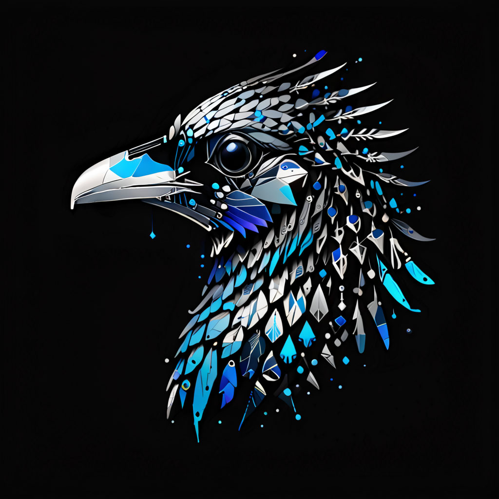 Stylized Rook Bird